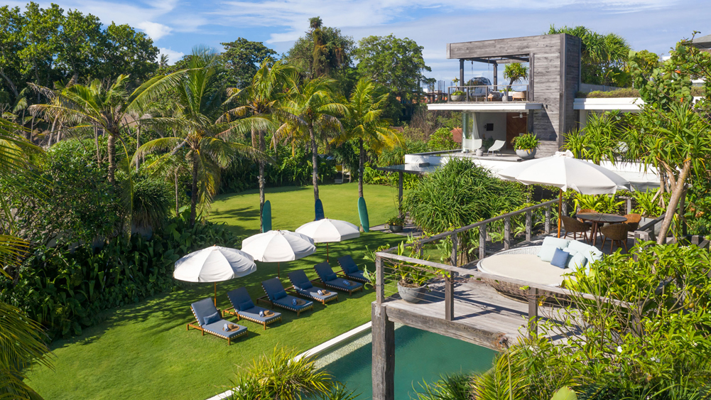 Noku Beach House - Aerial shot from beach